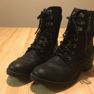 Guess black combat boots